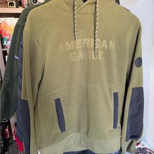American Eagle Men's Olive Hoodie